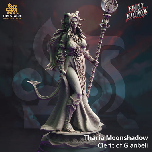 DM Stash - Tharia Moonshadow Tiefling Cleric of Glanbeli - Bound in the Bloodmoon 2024 October Release