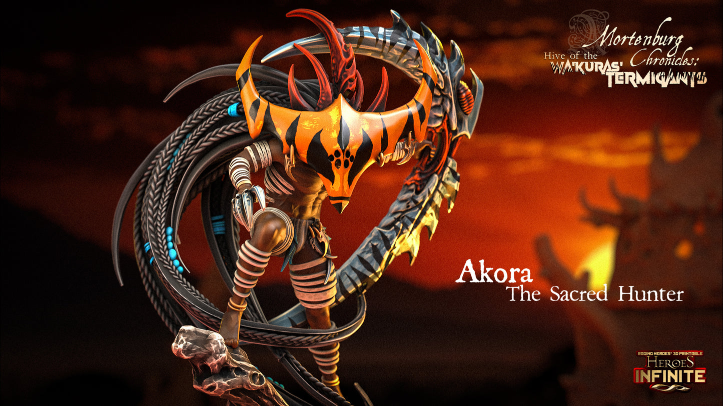Heroes Infinite Raging Heores - Akora, the Sacred Hunter - 2024 Mortenburg Chronicles - Hive of the Wa´Kura Termigants #56