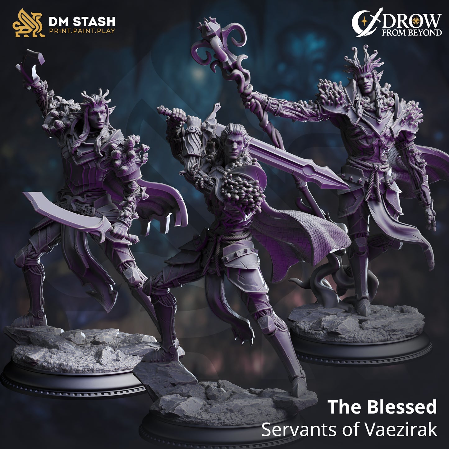 DM Stash - The Blessed, Servants of Vaezirak - Drow from Beyond 2025 August