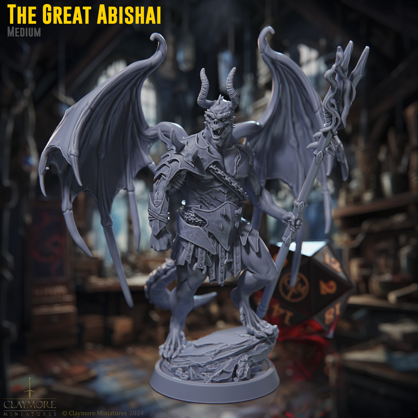 Claymore Miniatures - The Great Abishai M - Rossvalds Bestiary of The Unknow 2024 November Release 35mm