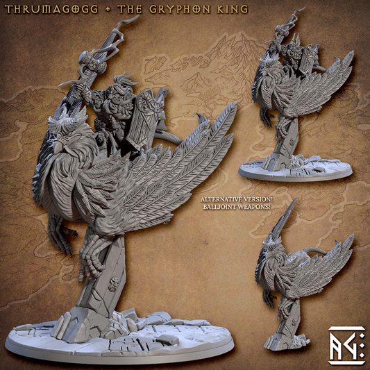 Artisan Guild - King Alvar on Thrumagogg The Gryphon King - Dwarven Runic Warriors 2023 April