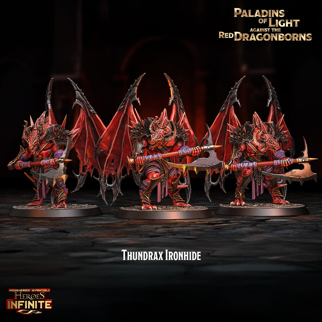 Heroes Infinite Raging Heores - Winged Thindrax Ironhide - Paladins of Light Against the Red Dragonborns 2025 January