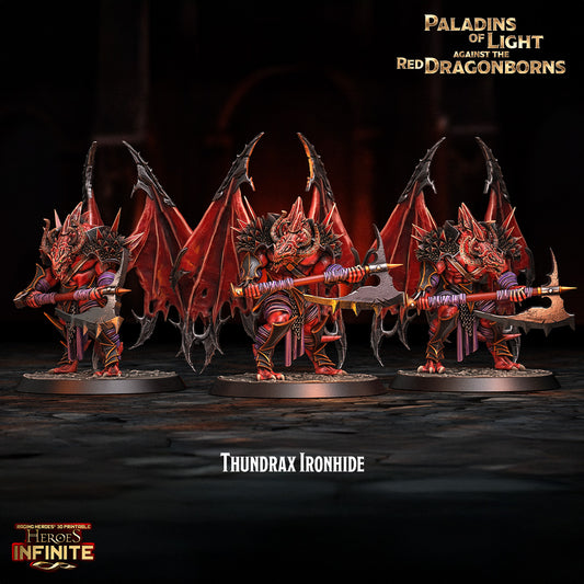 Heroes Infinite Raging Heores - Winged Thindrax Ironhide - Paladins of Light Against the Red Dragonborns 2025 January