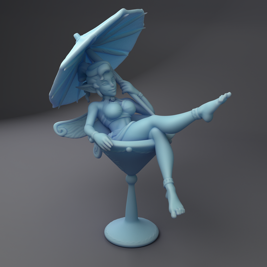Twin Goddess Miniatures - Tini Matrini, the Drink Fairy - Summer Sale 2022 July