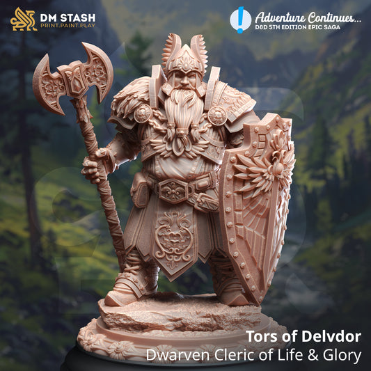 DM Stash - Tors of Delvdor, Dwarf Cleric of Life & Glory - Adventures Continues 2024 May
