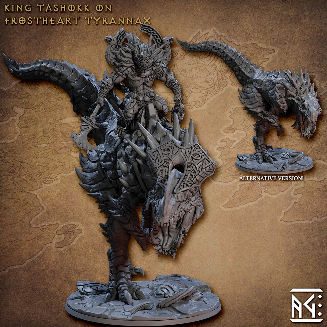 Artisan Guild - Mounted King Frostheart Tashokk (Large) - Frostheart Lizardmen 2023 January