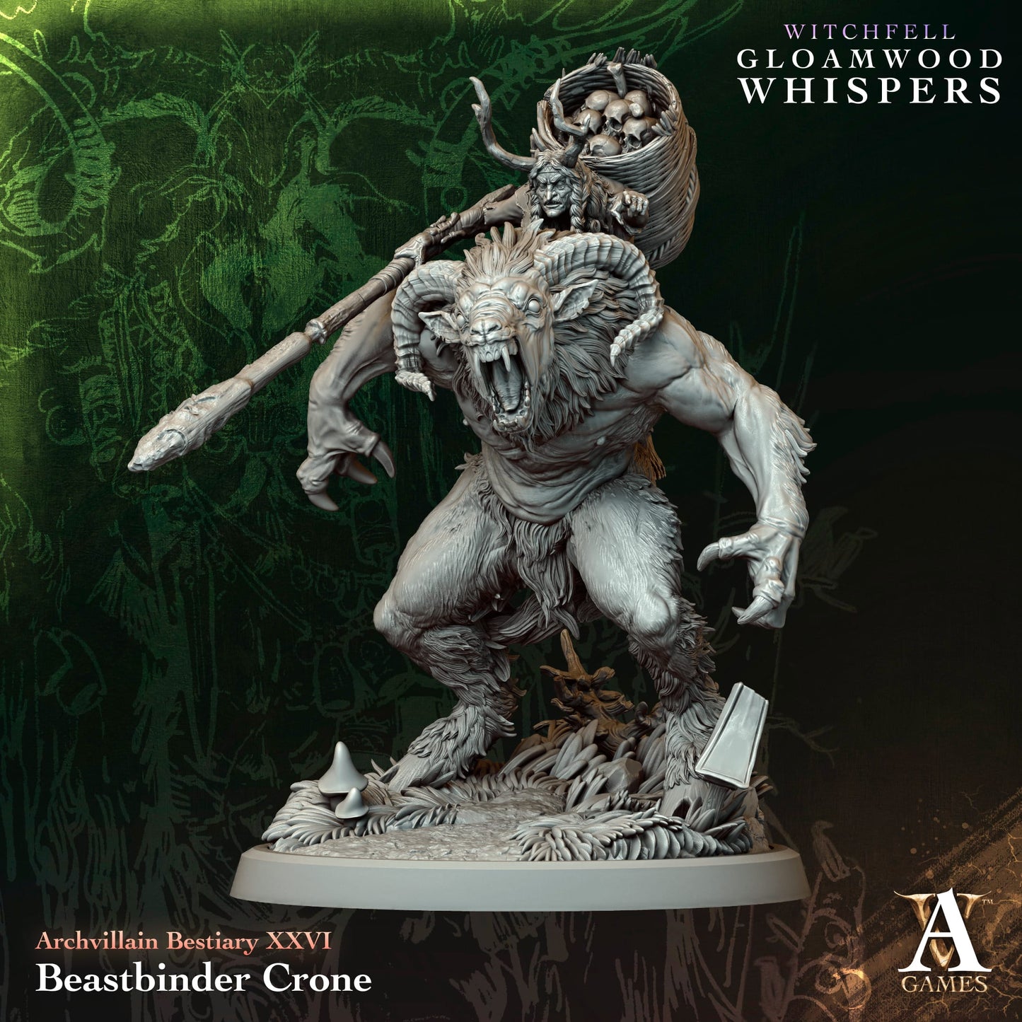 Archvillain Games - Beastbinder Crone (Large) Bestiary Vol. XXVΙ - Witchfell Gloamwood Whispers 2025 October