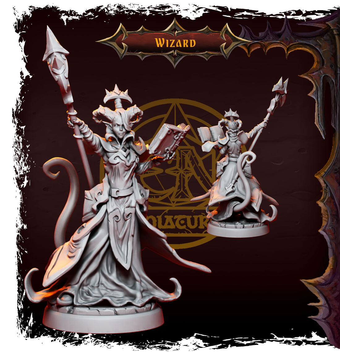 Epic Adventure - Wizard Female Tiefling B - Infernal Tiefling Heroes