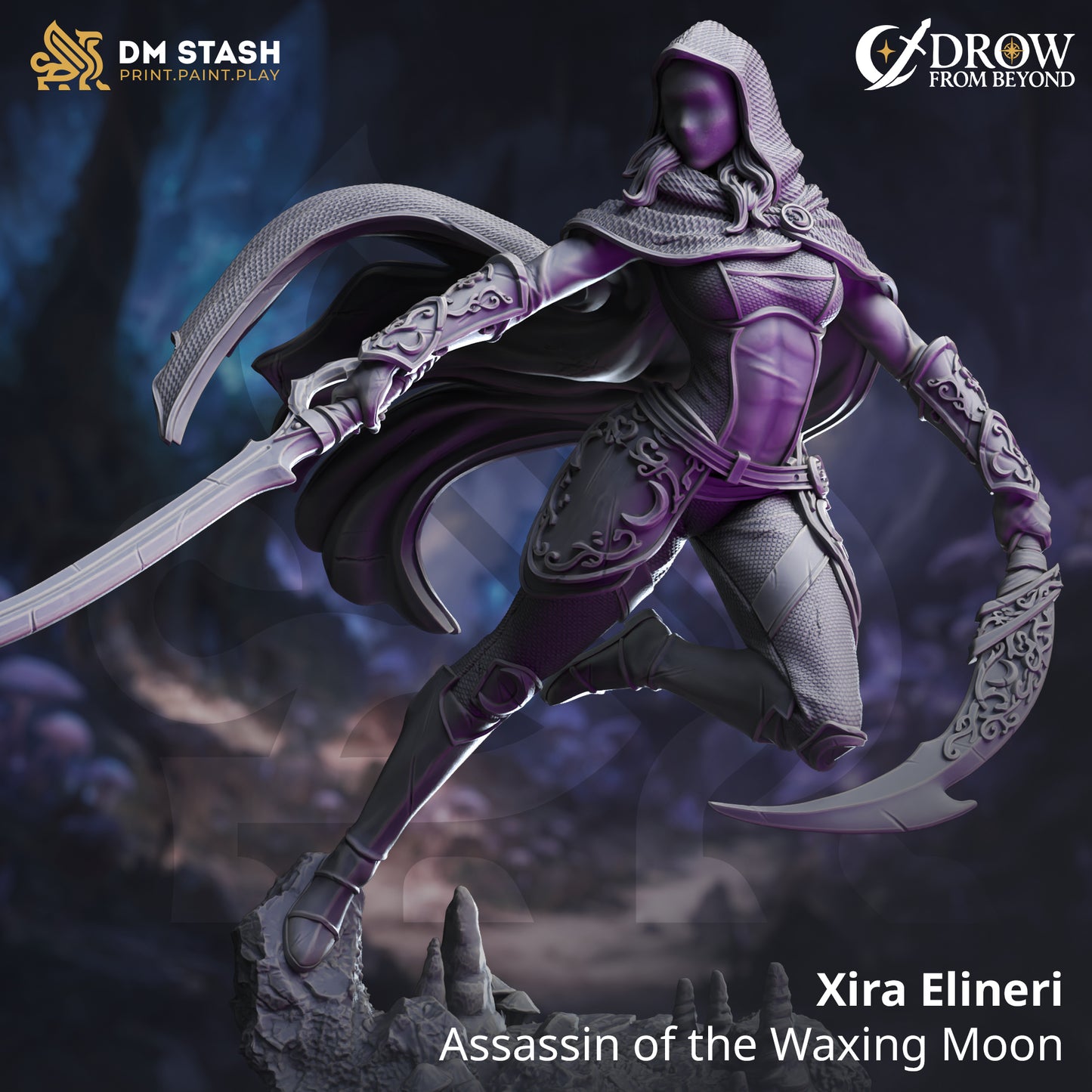 DM Stash - Xira Elineri, Assassin of the Waxing Moon - Drow from Beyond 2025 August