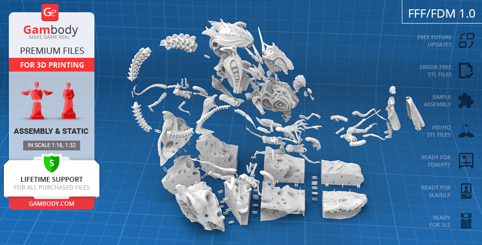 Darth Vader vs Alien, Diorama