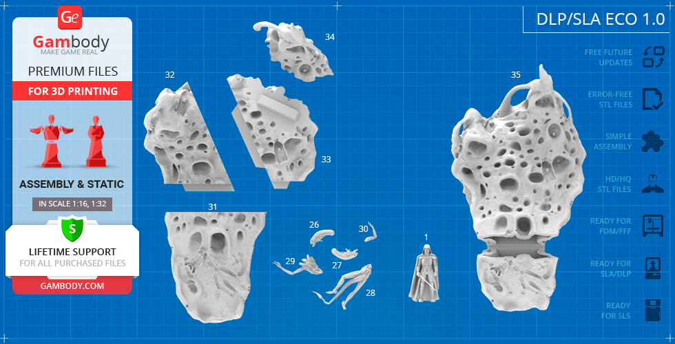 Darth Vader vs Alien, Diorama