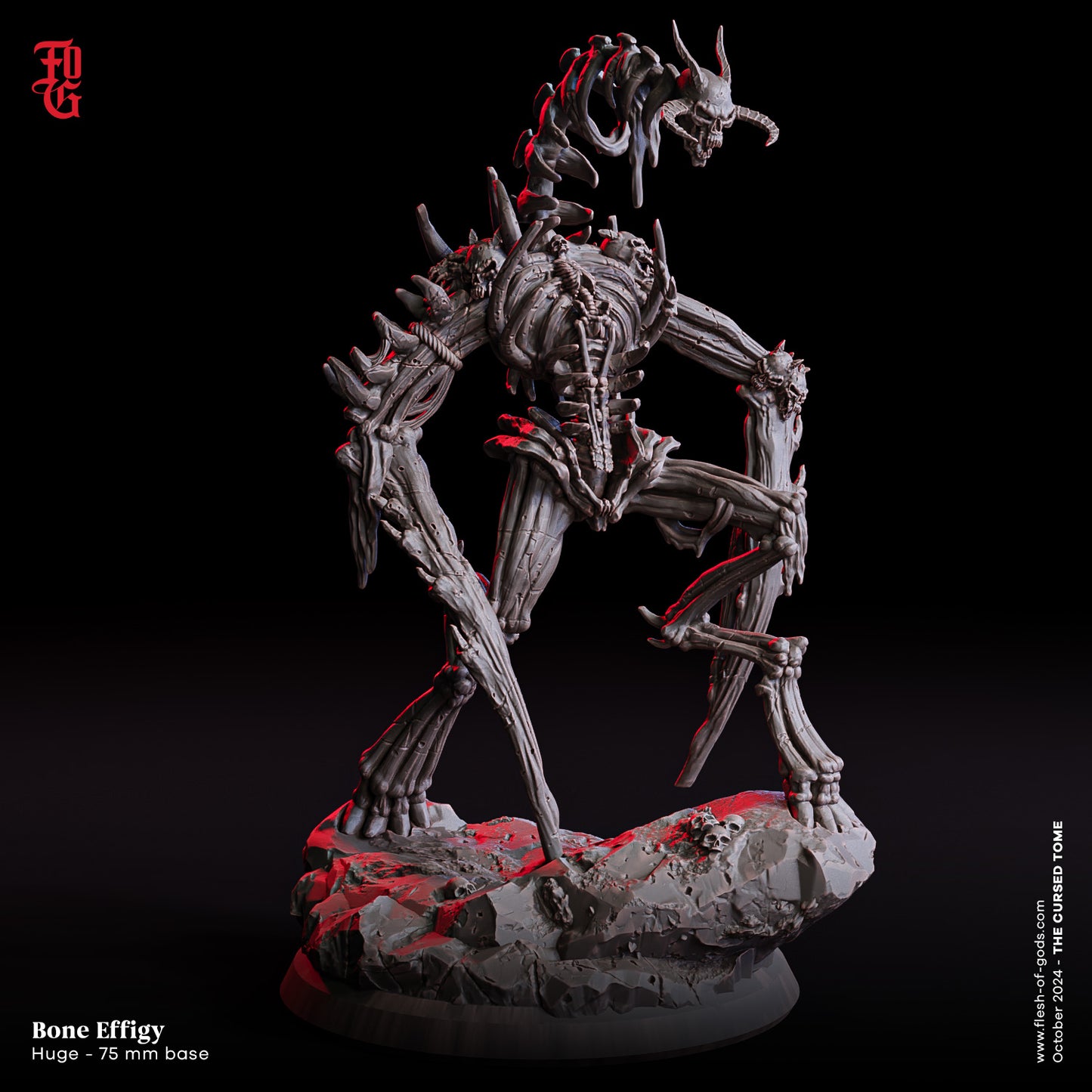 Flesh Of Gods -  Bone Effigy - The Cursed Tome - 2024- October Release (Huge 100mm)