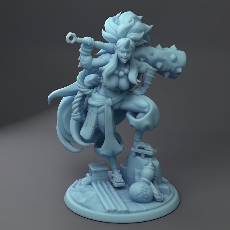 Twin Goddess Miniatures - Kijo, the Oni Barbarian