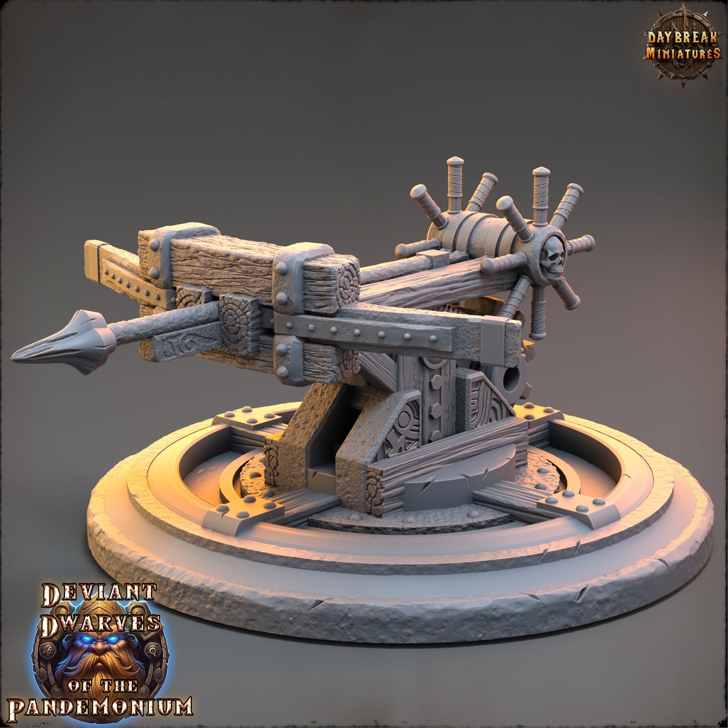 Daybreak Miniatures - Ballista of the Deviant, Terrain 10x10cm - Deviant Dwarves of the Pandemonium 2023 October