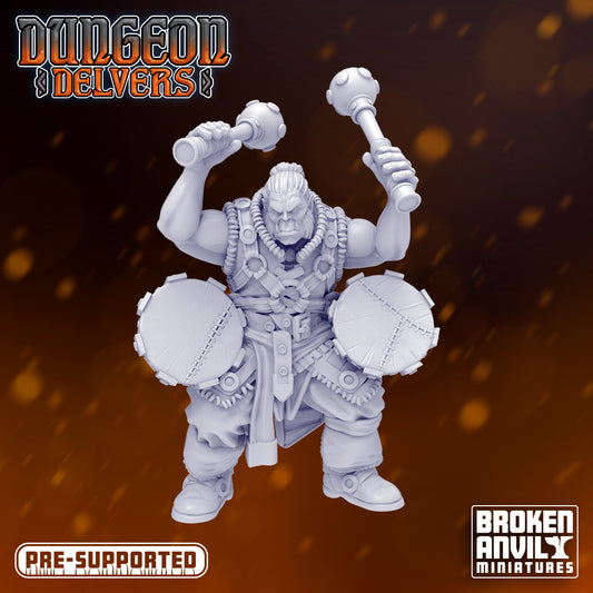 Broken Anvil - Rughazh, Orc Drummer - Heroes Pack