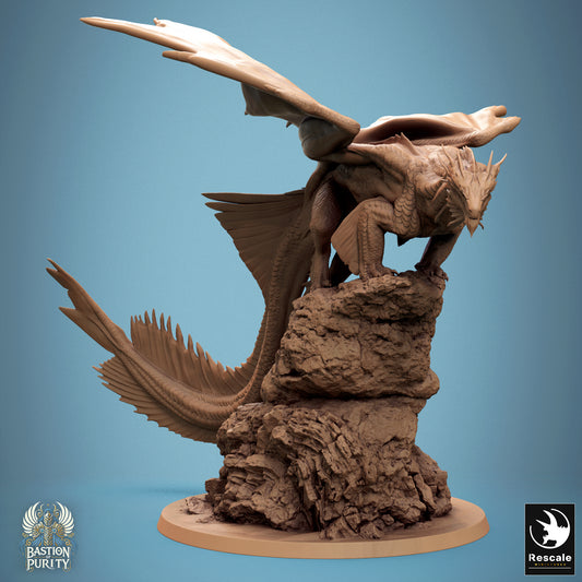 Rescale Miniatures (Lord of the Print) - Bastion of Purity - Bronze Dragon 2024 Redesign Stance 2024 September Release 35mm