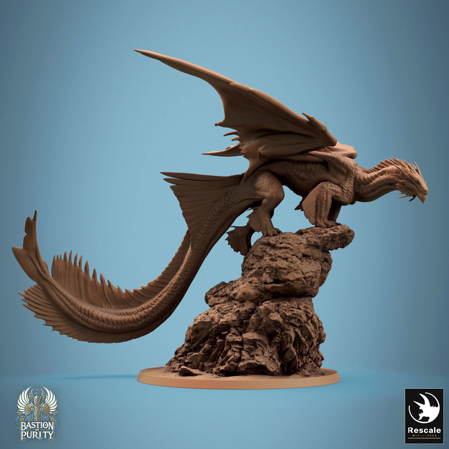 Rescale Miniatures (Lord of the Print) - Bastion of Purity - Bronze Dragon 2024 Redesign Stance 2024 September Release 35mm