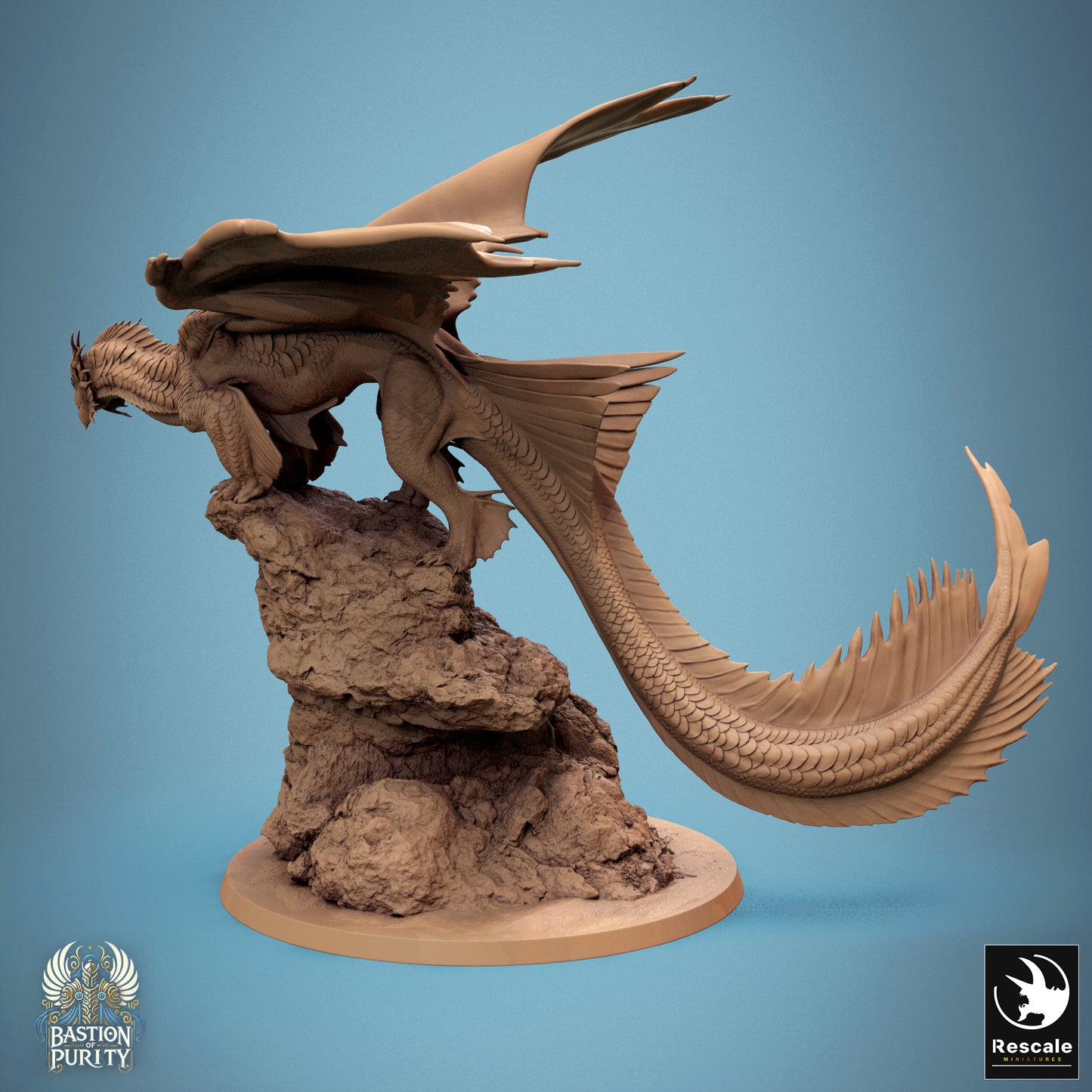 Rescale Miniatures (Lord of the Print) - Bastion of Purity - Bronze Dragon 2024 Redesign Stance 2024 September Release 35mm