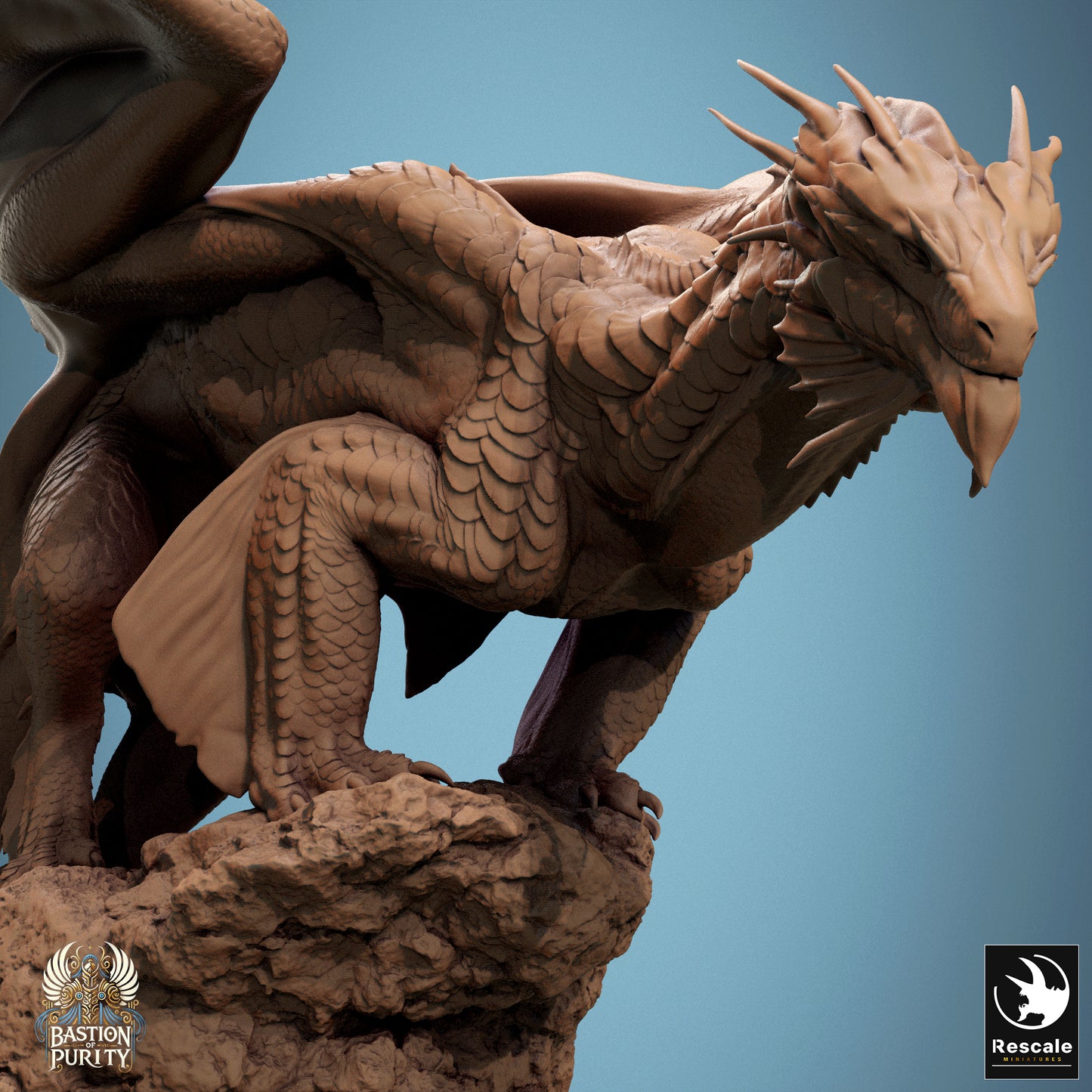 Rescale Miniatures (Lord of the Print) - Bastion of Purity - Bronze Dragon 2024 Redesign Stance 2024 September Release 35mm