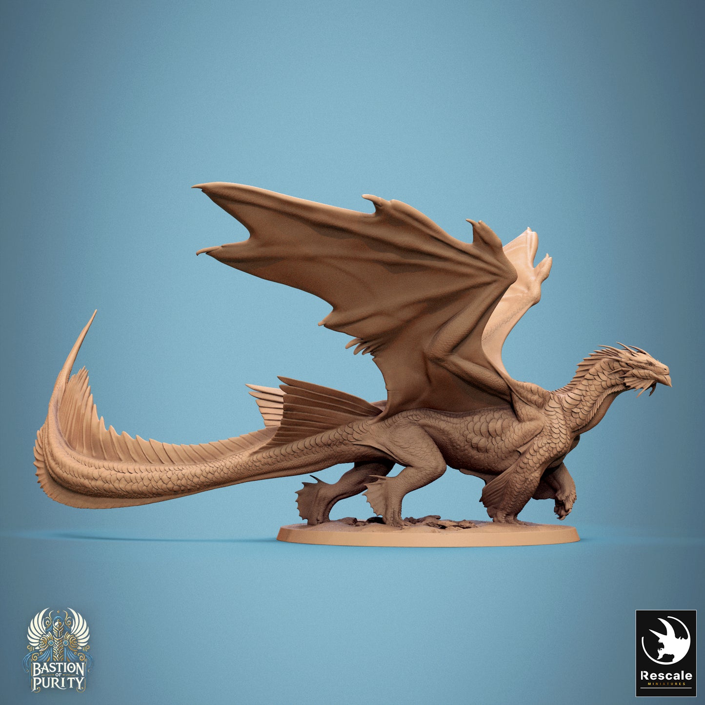 Rescale Miniatures (Lord of the Print) - Bastion of Purity - Bronze Dragon Redesign Walk 2024 September Release 35mm