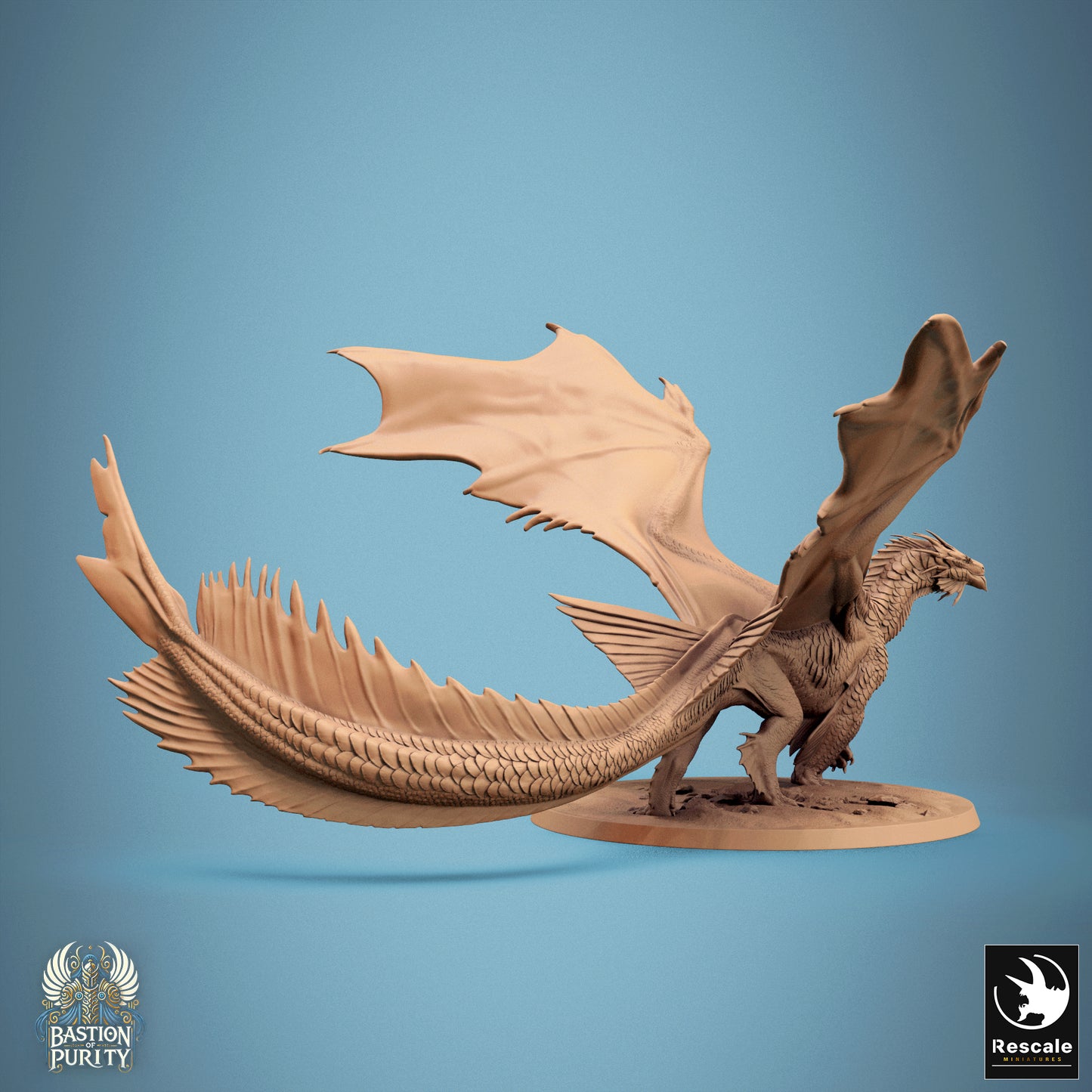 Rescale Miniatures (Lord of the Print) - Bastion of Purity - Bronze Dragon Redesign Walk 2024 September Release 35mm