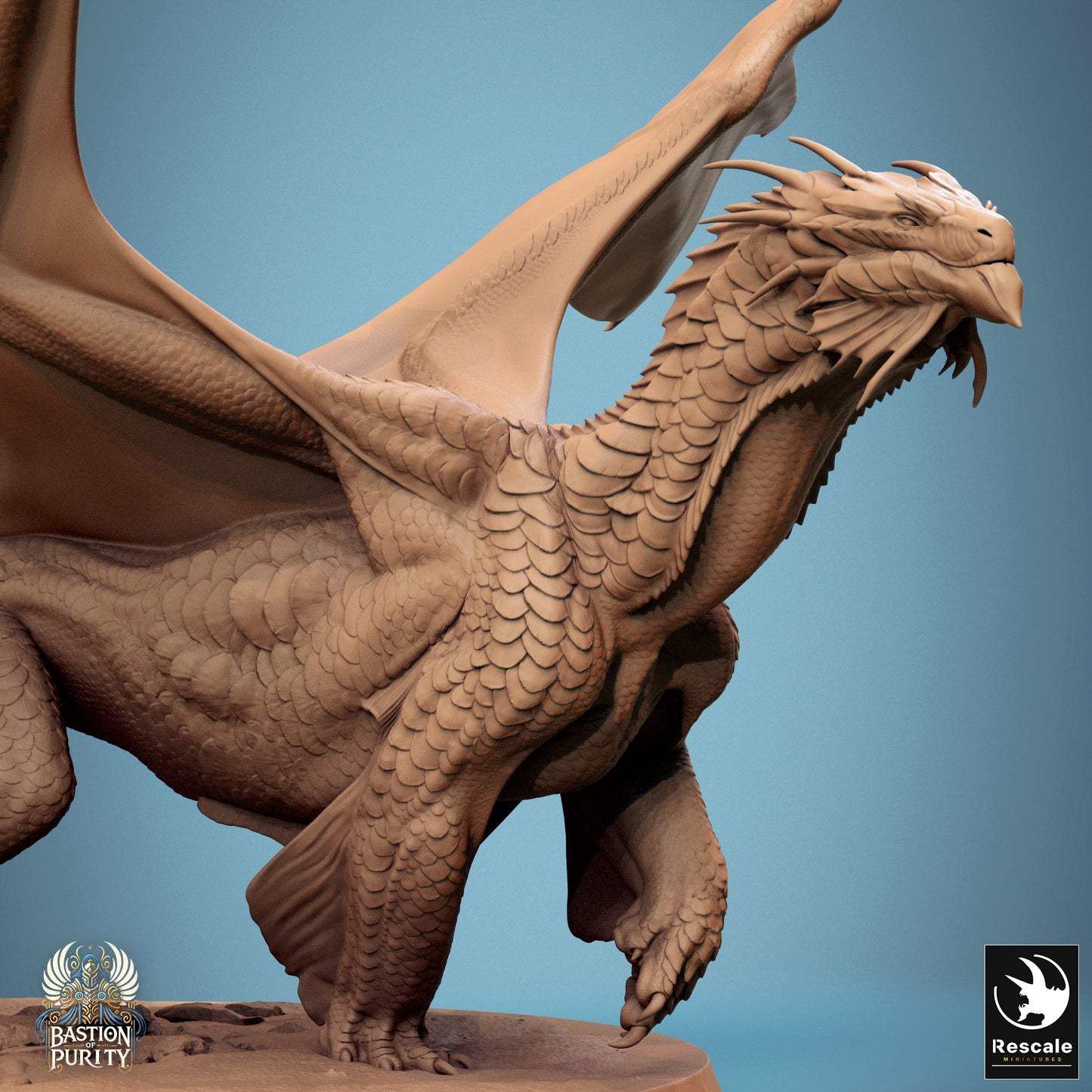 Rescale Miniatures (Lord of the Print) - Bastion of Purity - Bronze Dragon Redesign Walk 2024 September Release 35mm