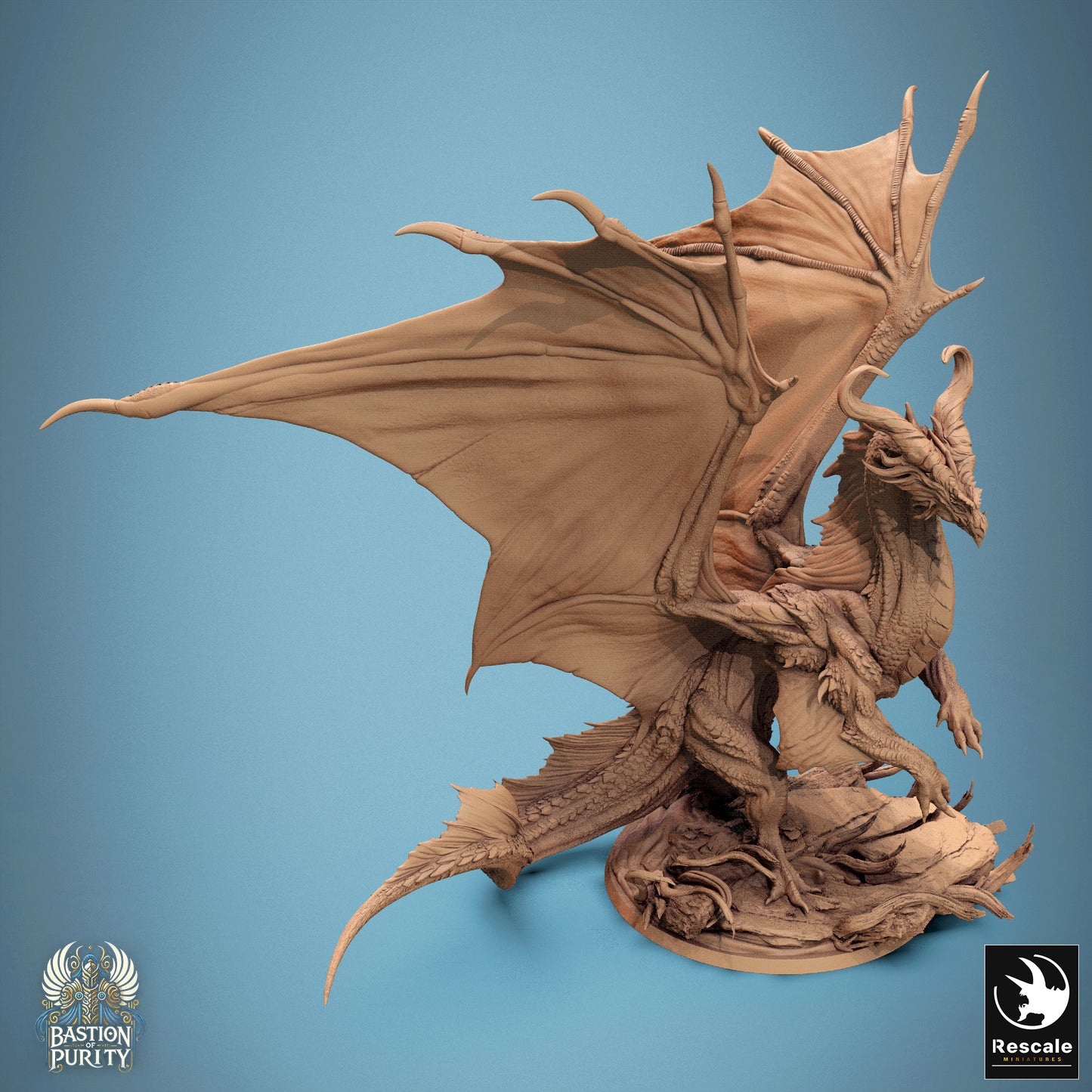 Rescale Miniatures (Lord of the Print) - Bastion of Purity - Bronze Dragon Legendary Rise 2024 September Release 35mm