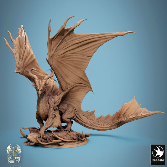 Rescale Miniatures (Lord of the Print) - Bastion of Purity - Bronze Dragon Legendary Stand 2024 September Release 35mm