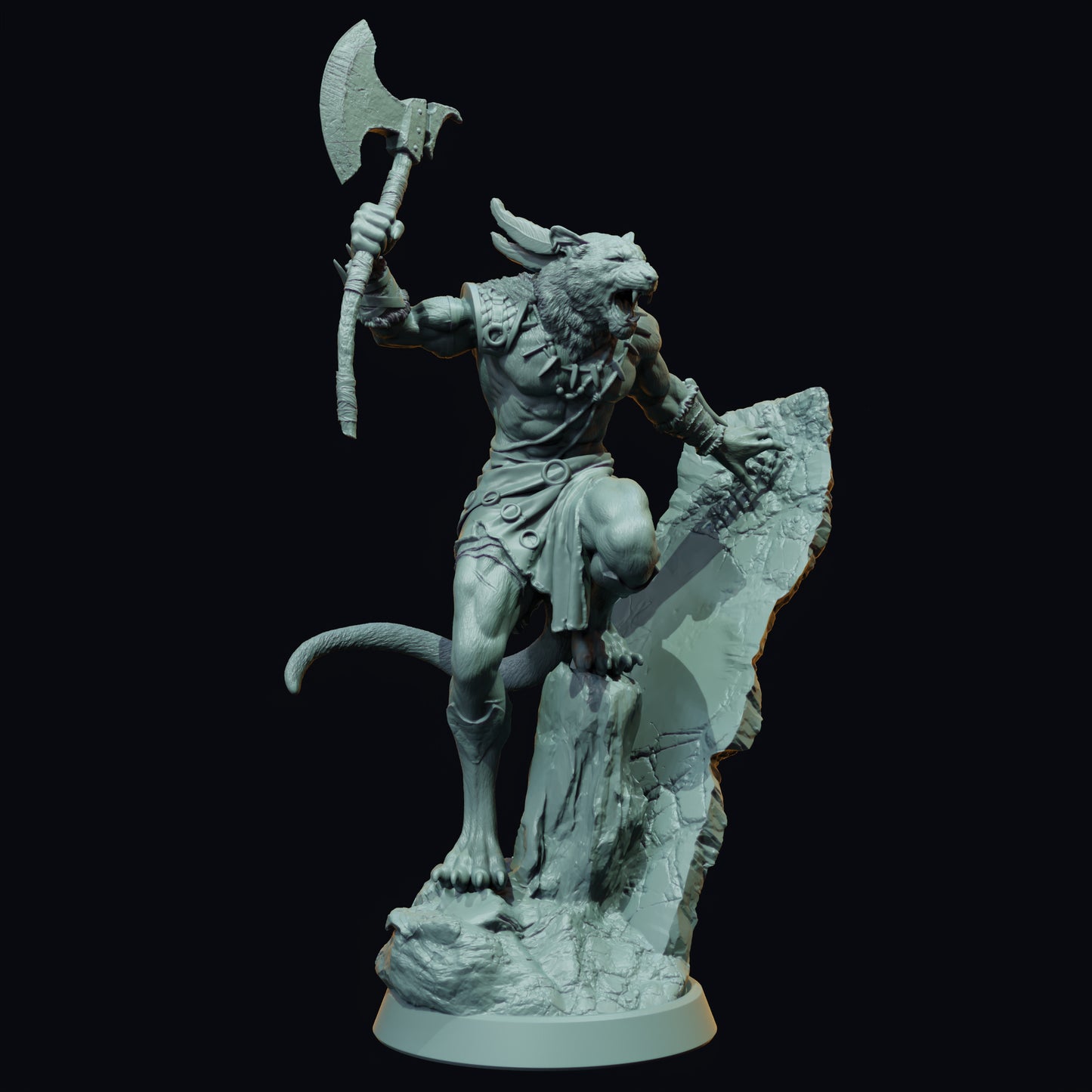 Claymore Miniatures - Bloodpaw, Tabaxi Barbarian