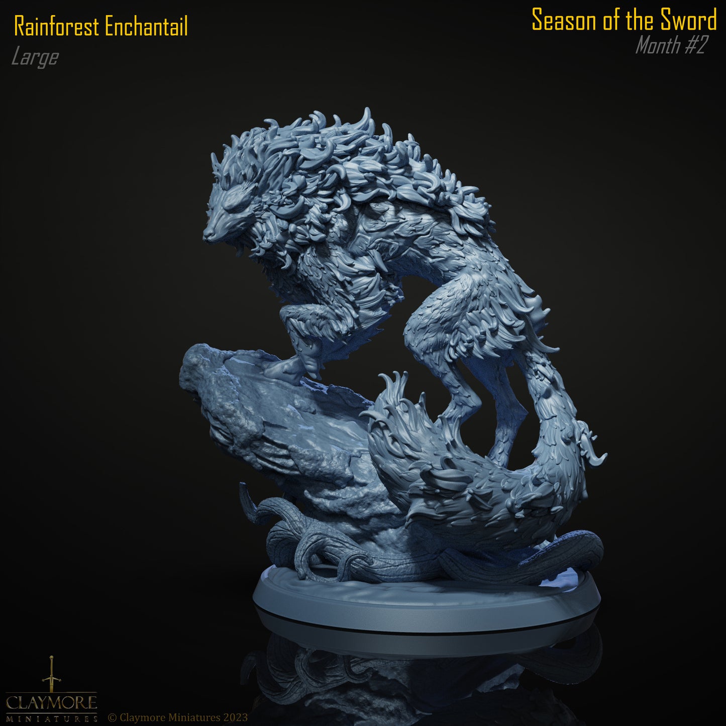 Claymore Miniatures - Rainforest Enchantail  (Large)- The Crimson Howling 2024 March