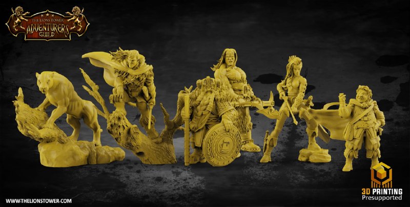 Lion Tower Miniatures - Drizzt Crew