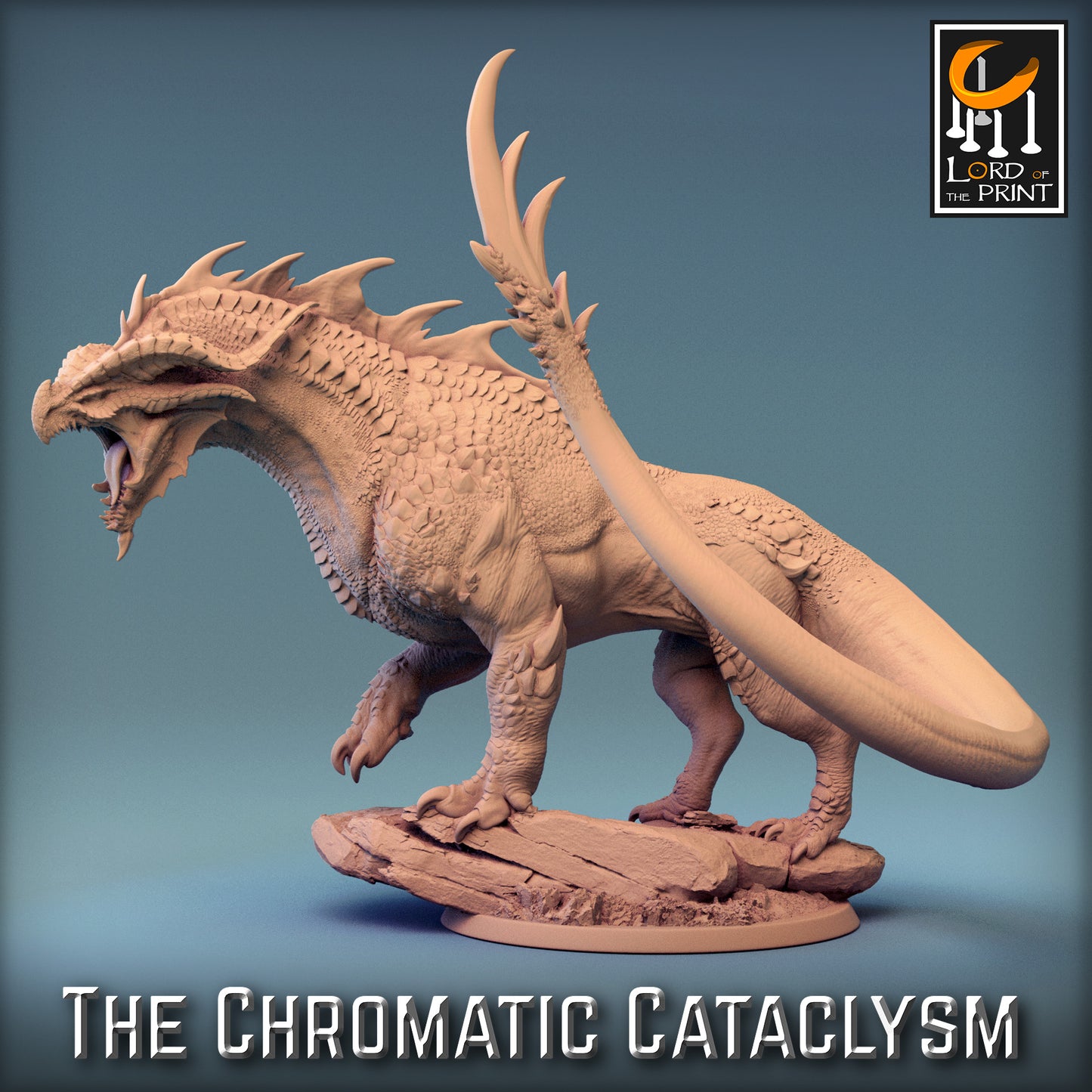Rescale Miniatures (Lord of the Print) - Dragonspawn Red Drake (Large) - The Chromatic Cataclysm 2023 December