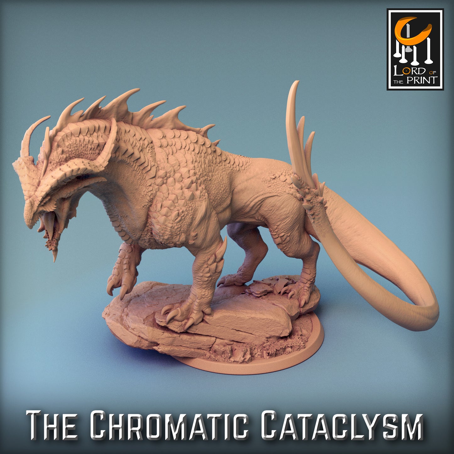 Rescale Miniatures (Lord of the Print) - Dragonspawn Red Drake (Large) - The Chromatic Cataclysm 2023 December