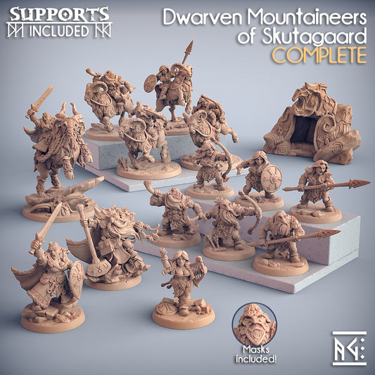 Artisan Guild - Dwarven Mountaineers of Skutagaard 2022 April Release 35mm