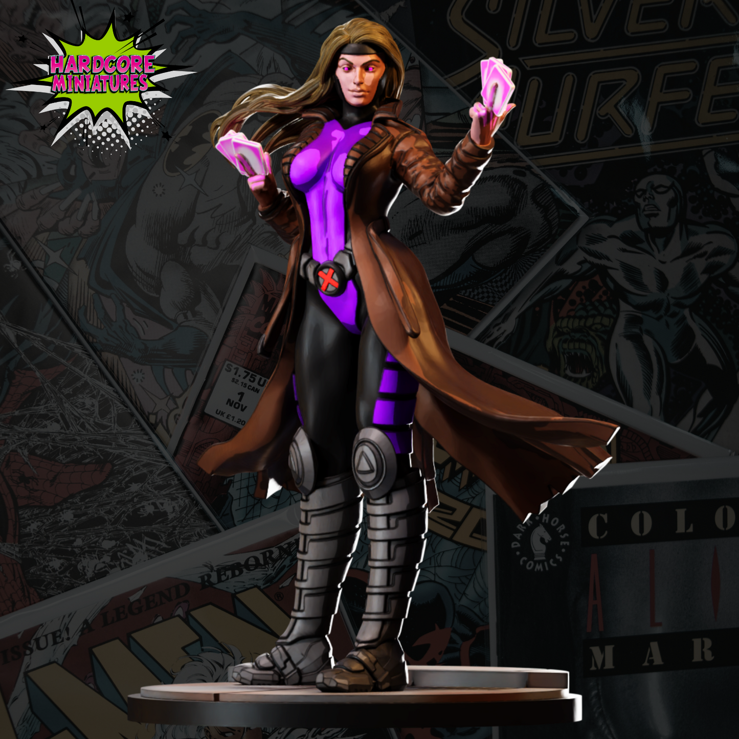 Hardcore Miniatures - Fem Gambitl, X-Men 2025 April