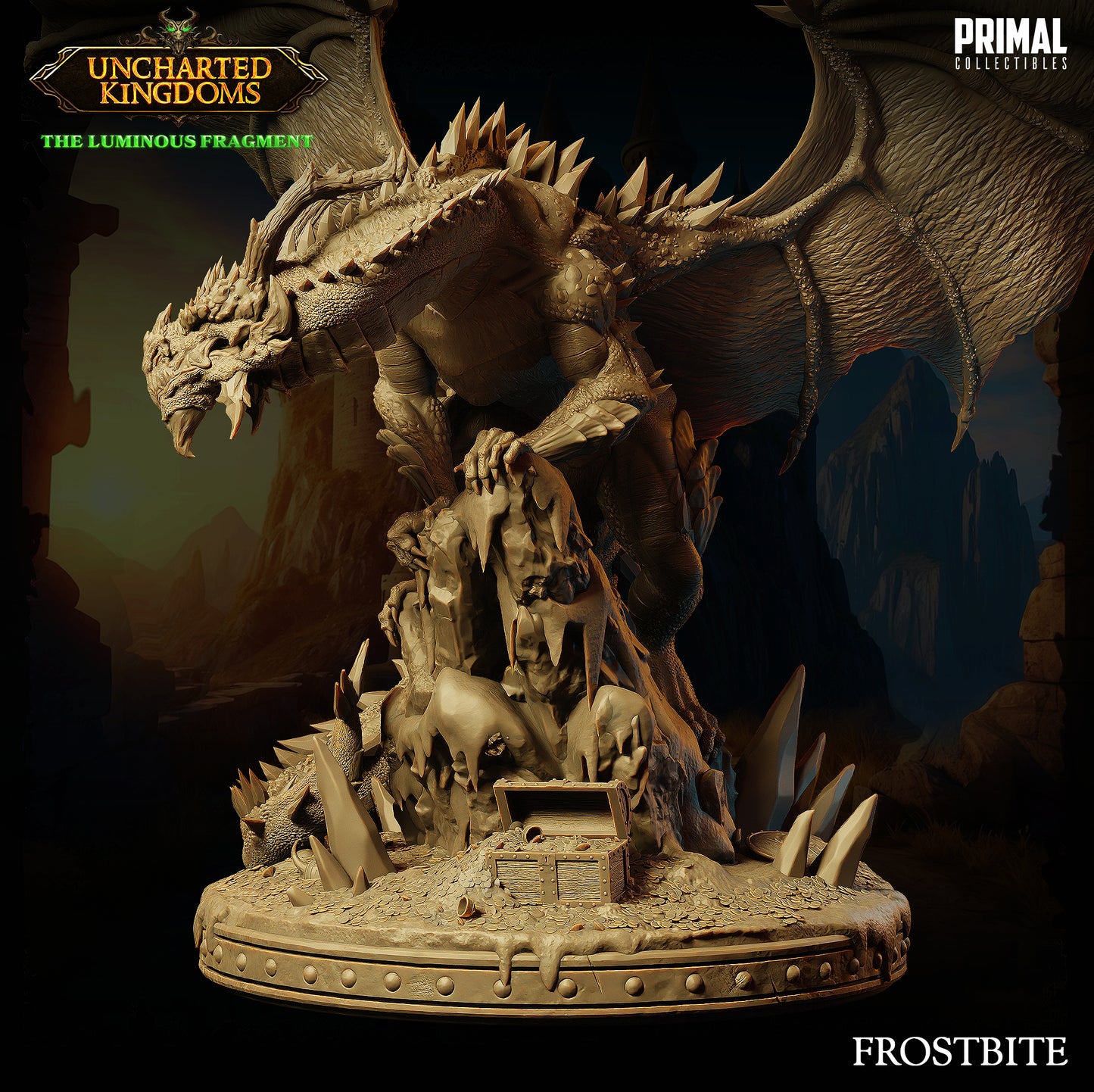 Primal Collectibles - Frostbite, Ice Dragon (Gargantuan) - UK The Louminus Fragment 2024 March