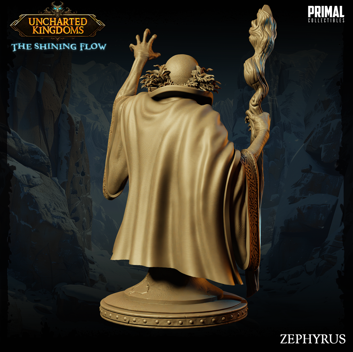 Primal Collectibles - Zephyrus, Human WIzard Bust - UK The Shining Flow 2024 June