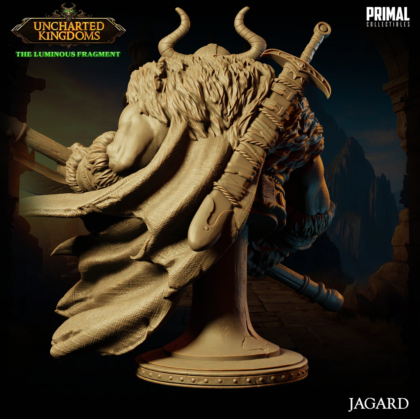 Primal Collectibles - King Jagard, Human Barbarian Bust - UK The Louminus Fragment 2024 March