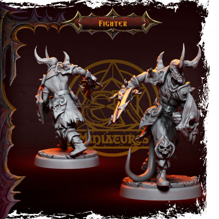 Epic Adventure Miniatures - Infernal Tiefling Heroes 35mm