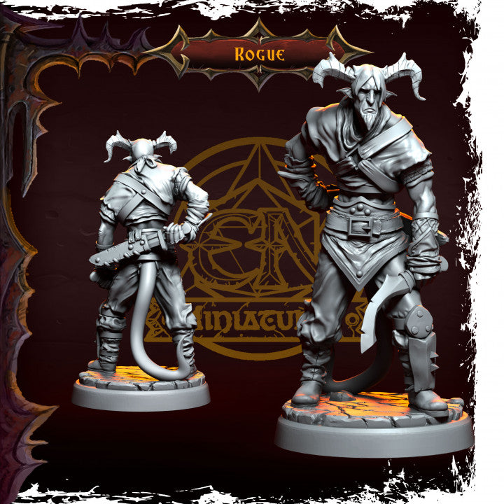 Epic Adventure Miniatures - Infernal Tiefling Heroes 35mm