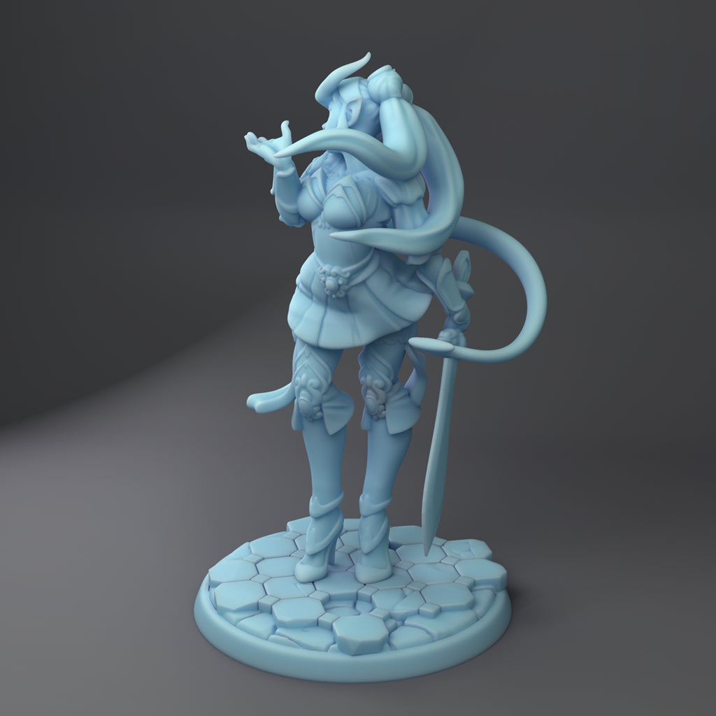 Twin Goddess Miniatures - Sailor Glyth, Tiefling Magical Girl - 2022 May