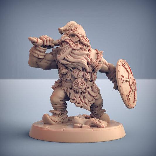 Artisan Guild - Dwarf Figther Horn A - Dwarven Mountaineers of Skutagaard 2022 April