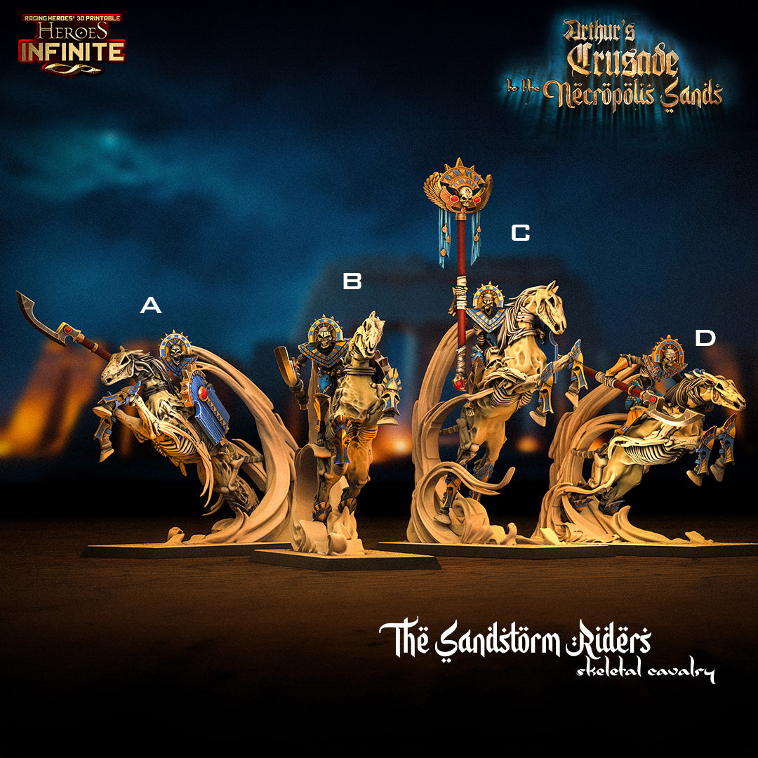Heroes Infinite Raging Heores - The Sandstorm Riders Skeletal Cavalry - Arthur's Crusade to the Necropolis Sands No.49