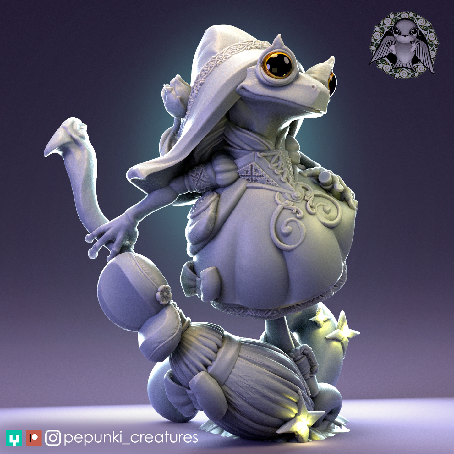 Pepunki Creatures - Broom Frog - 2023 October