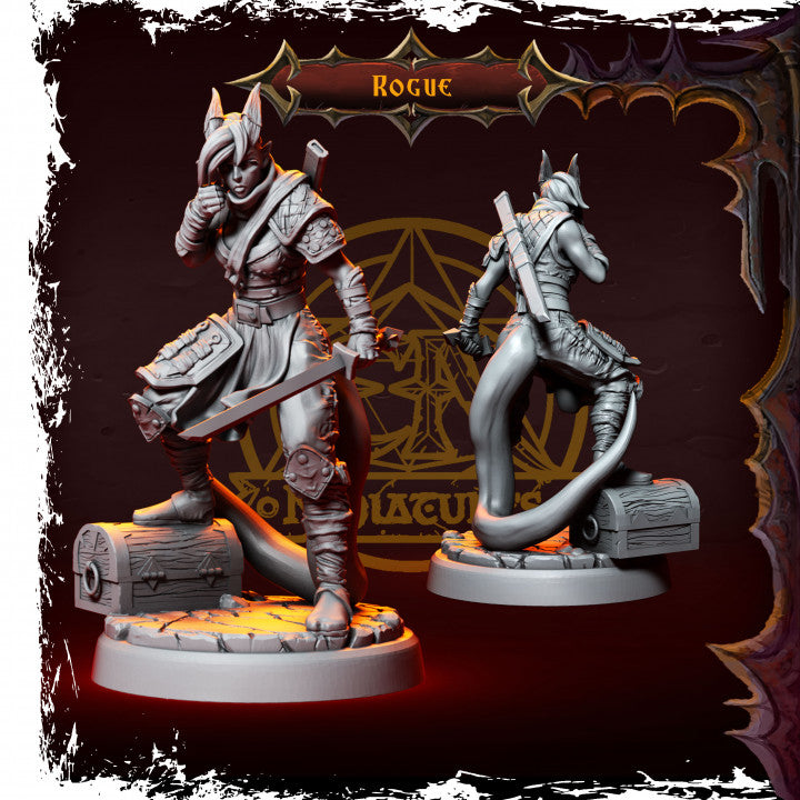 Epic Adventure Miniatures - Infernal Tiefling Heroes 35mm