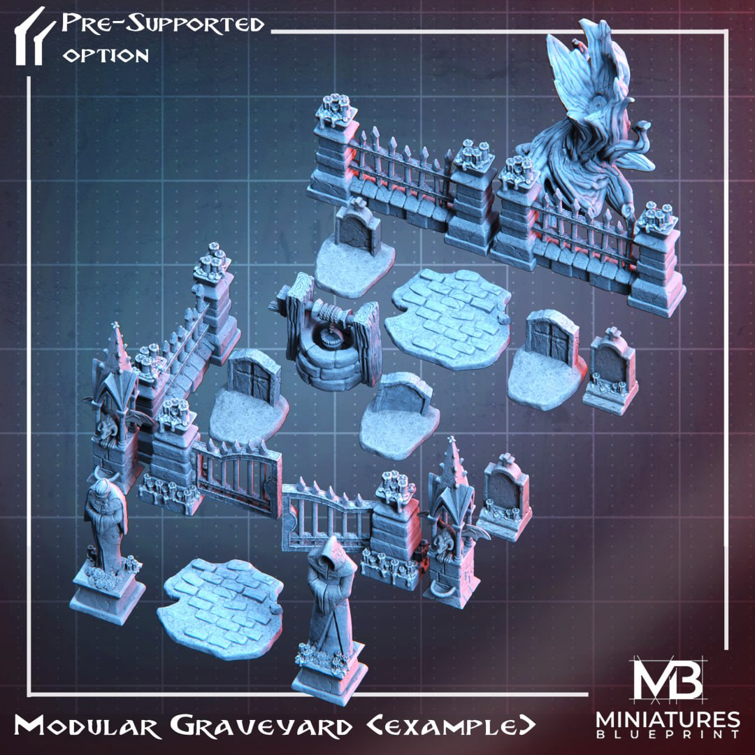 Miniatures Blueprint -  Graveyard Haunters 2023 October Release 35mm