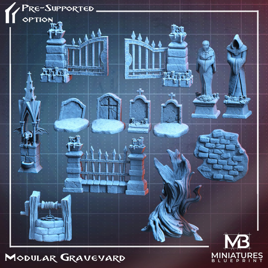 Miniatures Blueprint -  Graveyard Haunters 2023 October Release 35mm