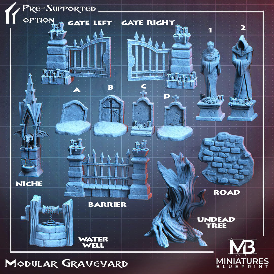 Miniatures Blueprint -  Graveyard Haunters 2023 October Release 35mm