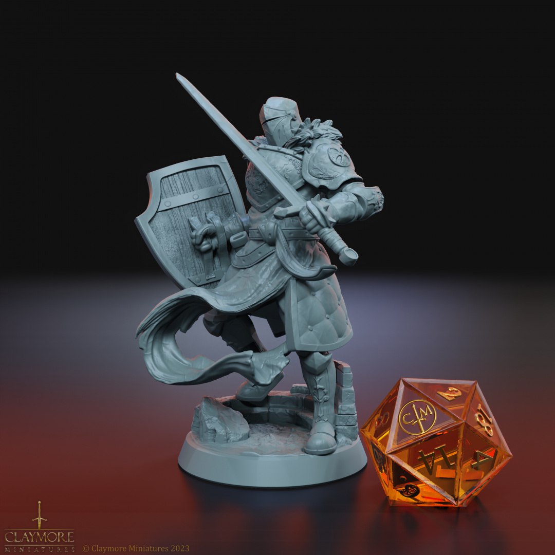 Claymore Miniatures - Sor Roland, Human Paladin