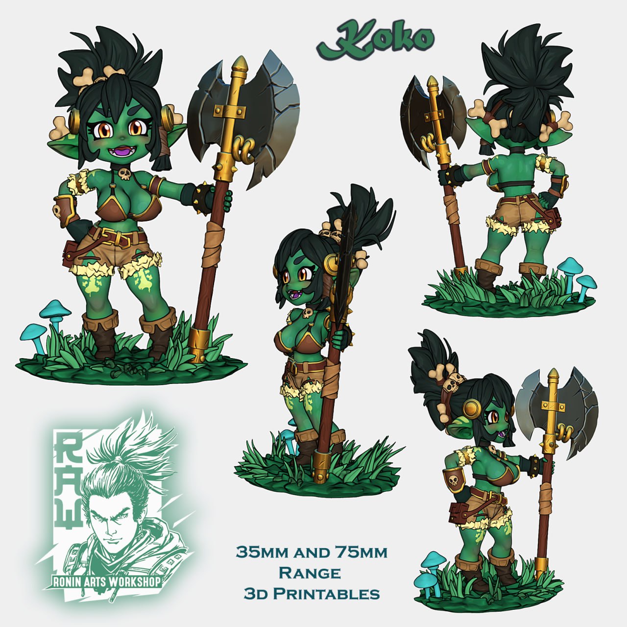 Ronin Arts - Koko, The Goblin Barbarian - Team Gobettes 2024 June